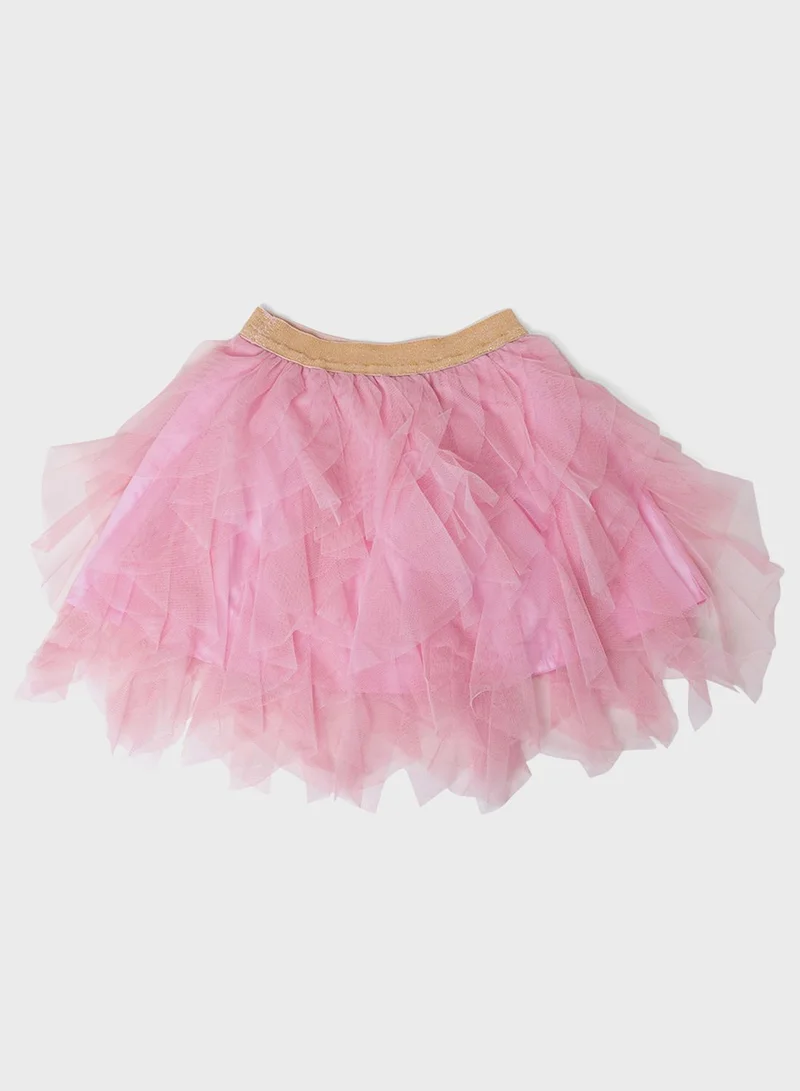 A Little Fable Kids Pink Waterfall Tutu Skirt