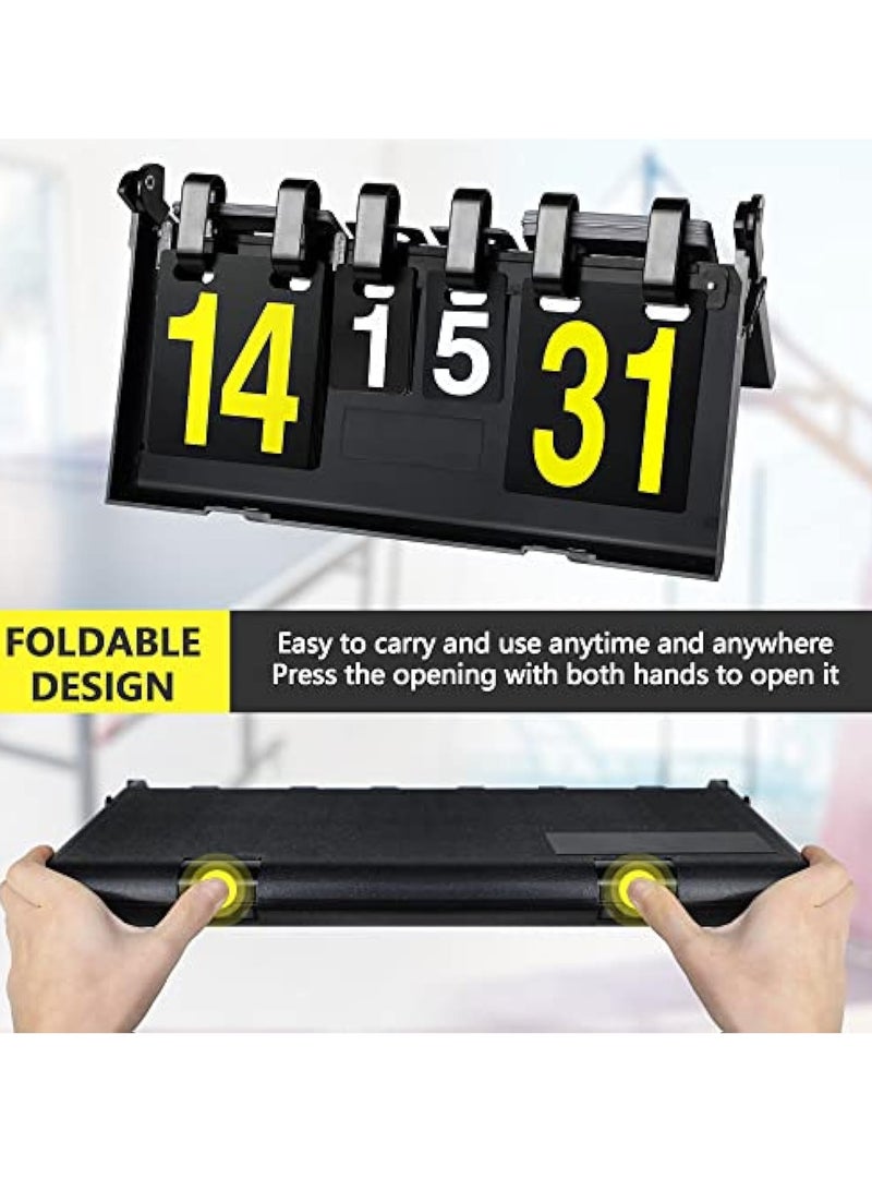 KASTWAVE Flip Scoreboard Tabletop Score Flipper, Table Top Scoreboard, Football Portable Scoreboard, Score Keeper, Score Flipper, Sport Scoreboard for Indoor & Outdoor Sports, Portable Scoreboard Flips up to31 - Image 4