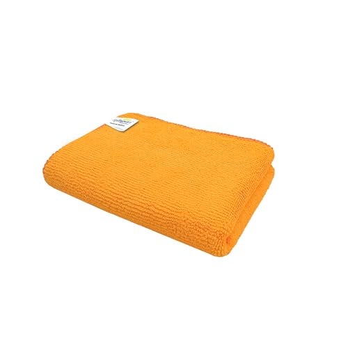 SOFTSPUN Microfiber Car Cleaning, Detailing & Polishing Cloth - 40X60 Cms - Orange. - Image 1