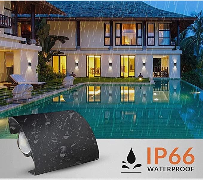 PIXORA 8 Watts 4 Ray Oval Up-Down Outdoor LED Outdoor Waterproof IP65 Exterior Wall Step Light Fixture Waterproof Lamp (4 Ray color) - Image 4
