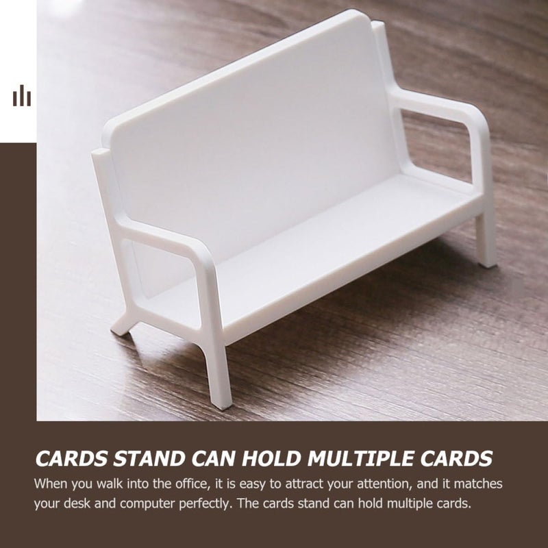 Sofa Shaped Business Card Holder Plastic Desktop Display Stand for Office Storage - Image 5