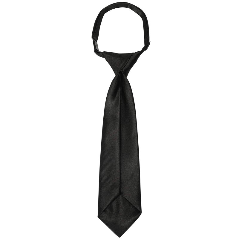 Kajeer Ties for Kids Boys Necktie Adjustable - Woven Little Boys Pre-tied for Kids Formal Wedding Graduation School Uniforms (Black, S (age 6 month - 5 years)) - Image 4