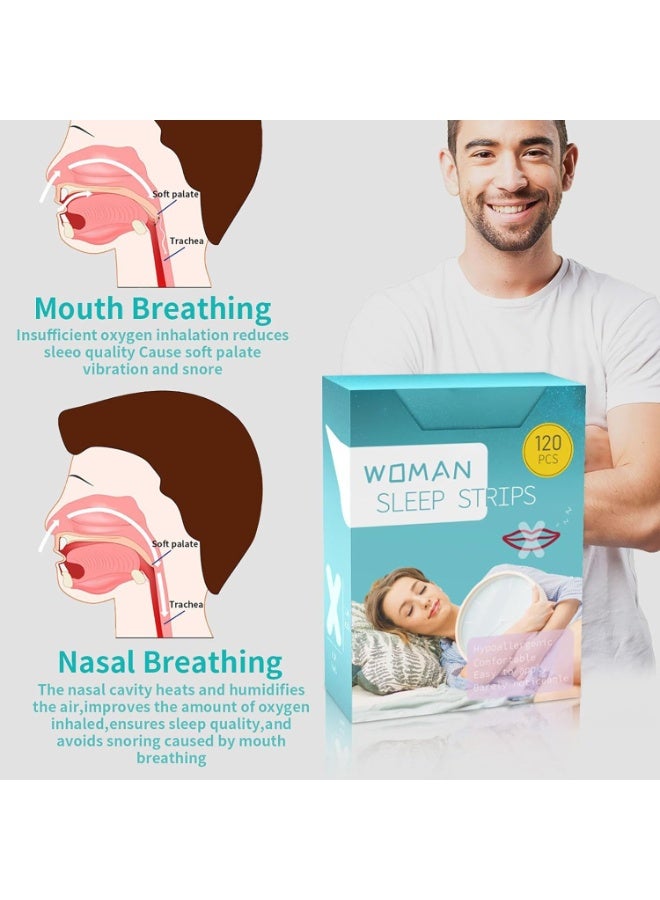 SOLARAE Mouth Breathing Patch - Mouth Tape For Sleeping Nose Breathing,Anti Snoring Device, X Shape Mouth Tape For Nasal Breathing - Advanced Gentle Mouth Tape For Nose Breathing - Image 2
