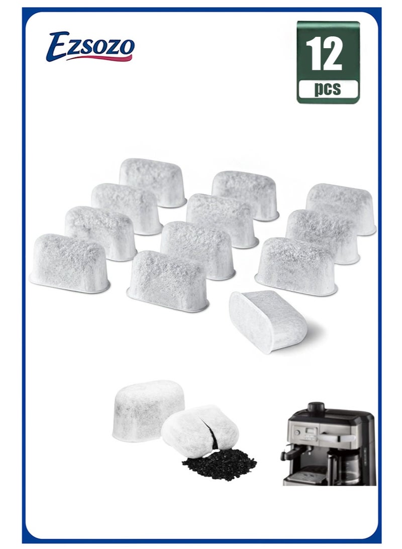 EZSOZO 12-Pcs De'Longhi Espresso Machine Coffee Filter Replacement Set， Activated Carbon Water Filter， Compatible with most coffee machines - Image 1