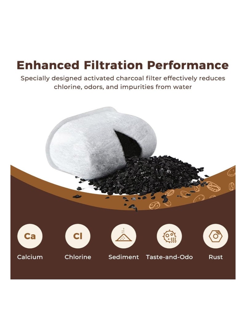 EZSOZO 12-Pcs De'Longhi Espresso Machine Coffee Filter Replacement Set， Activated Carbon Water Filter， Compatible with most coffee machines - Image 3