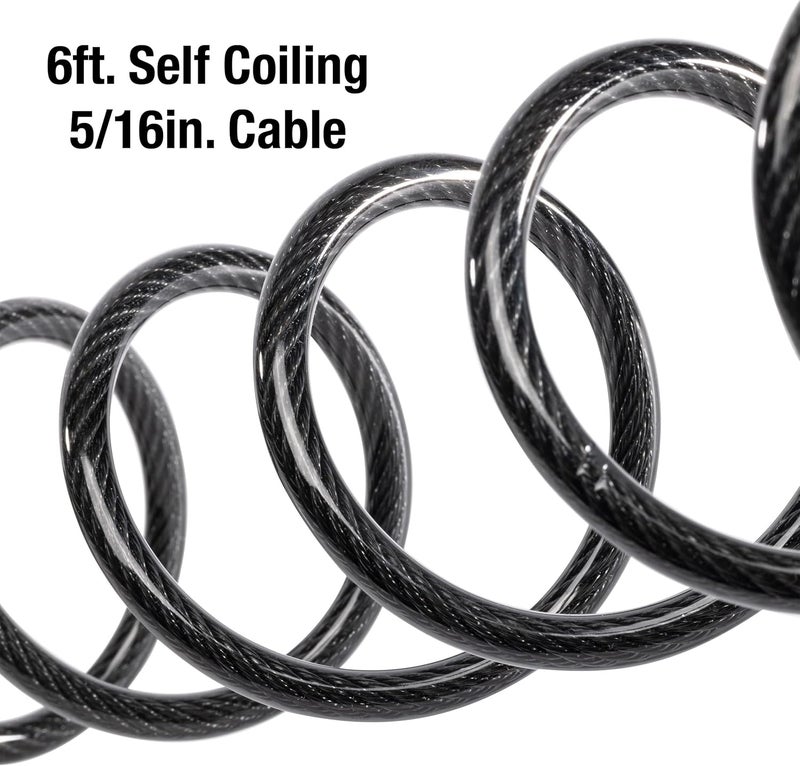 Master Lock 8114D Set Your Own Combination Bike Cable Lock - 6 ft. Braided Steel for Outdoor Equipment - Image 4