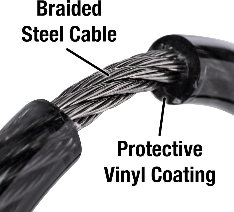 Master Lock 8114D Set Your Own Combination Bike Cable Lock - 6 ft. Braided Steel for Outdoor Equipment - Image 3