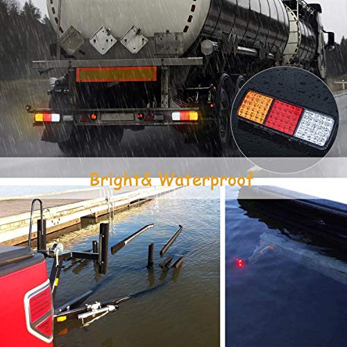 VINAUO 75 LED Trailer Lights, Turn Signal Running Brake Reverse LED Trailer Lights, Waterproof IP68 Taillight for Boat Utility Kit Truck RV Camper UTV UTE Vans (Pack of 2) - Image 4
