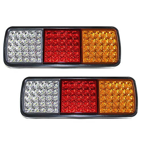 VINAUO 75 LED Trailer Lights, Turn Signal Running Brake Reverse LED Trailer Lights, Waterproof IP68 Taillight for Boat Utility Kit Truck RV Camper UTV UTE Vans (Pack of 2) - Image 1