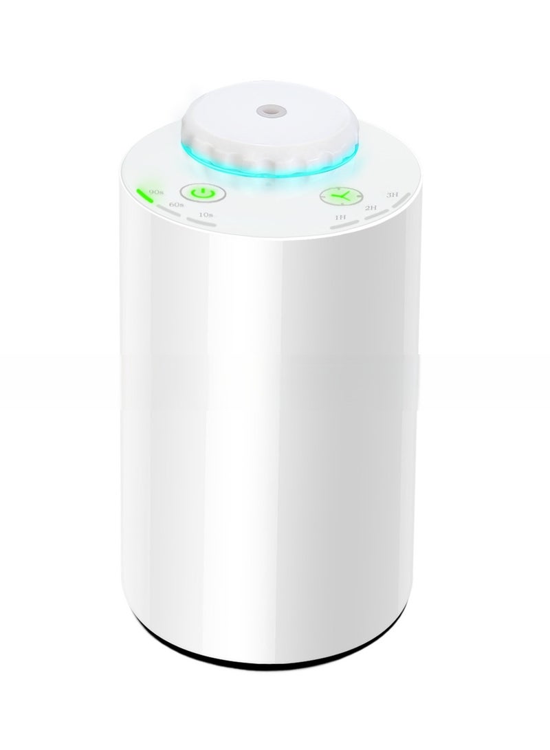 Y&D （White）Two-Fluid Waterless Essential Oil Machine Cold Mist Aromatherapy Machine Home Fragrance Diffuser Automatic Spray Fragrance Instrument Essential Oil Diffuser - Cordless Aroma Diffuser 3 Mist Levels, 4 Timer Settings Portable for Home Car Office Travel, Car Air Freshener Diffuser. - Image 2