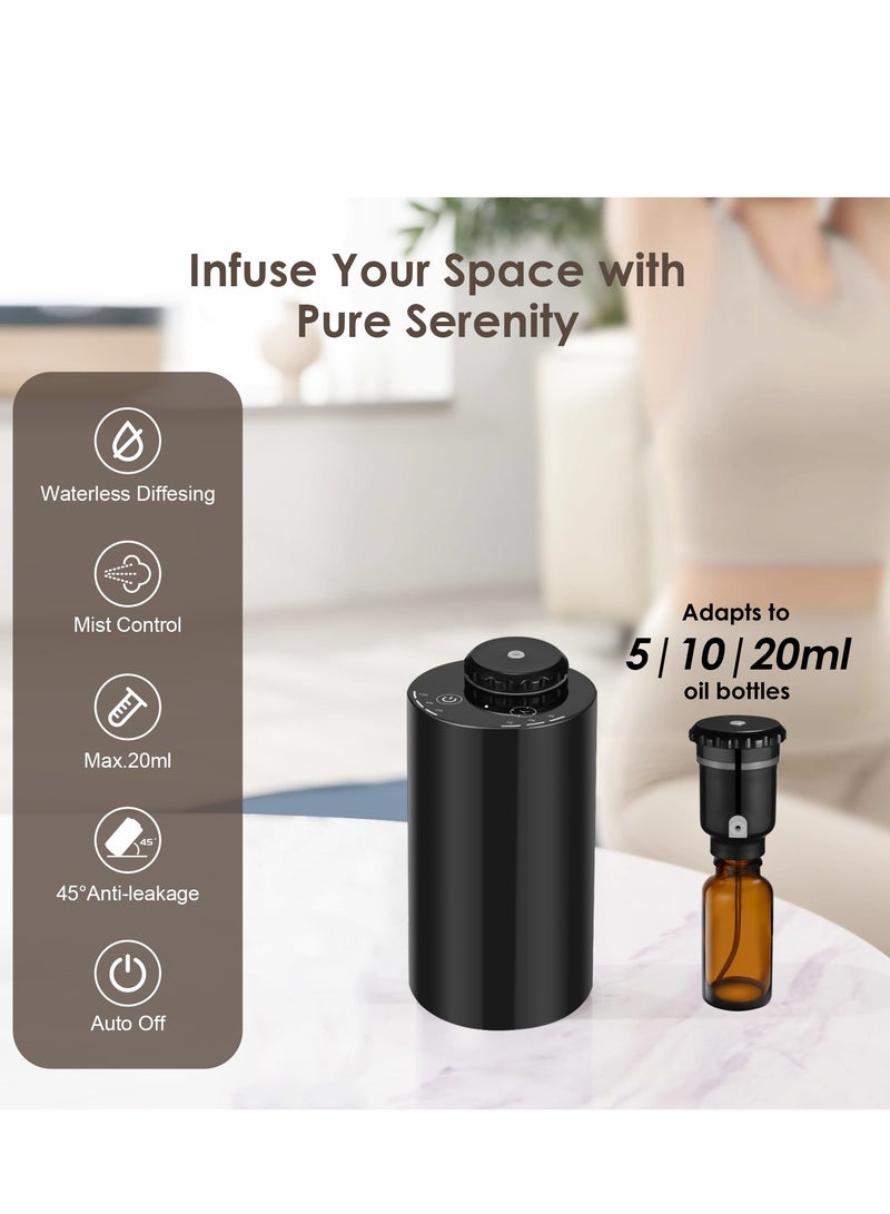 Y&D （White）Two-Fluid Waterless Essential Oil Machine Cold Mist Aromatherapy Machine Home Fragrance Diffuser Automatic Spray Fragrance Instrument Essential Oil Diffuser - Cordless Aroma Diffuser 3 Mist Levels, 4 Timer Settings Portable for Home Car Office Travel, Car Air Freshener Diffuser. - Image 3