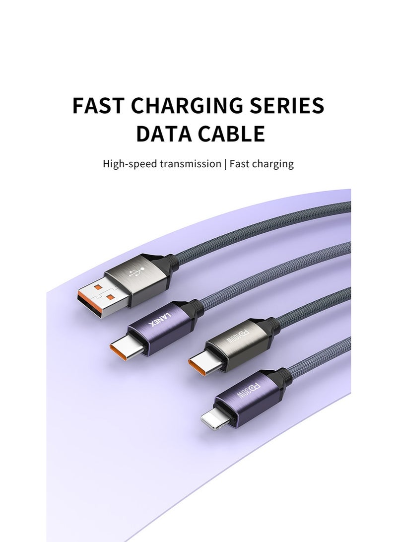 LANEX LS50CL 30W PD Fast Charging Cable, 1m Braided Fabric, USB C to Lightning Compatible with iPhone 14, 14 Plus, 14 Pro, 14 Pro Max, iPhone 13, 12, 11, XS, Pro Max, Pro, Mini, SE, iPad 9, Black - Image 4