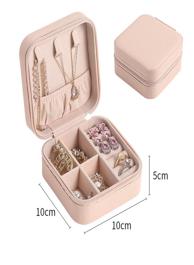 AVMPHD Mini Jewellery Organiser Box/Jewellery Organiser PU Leather Zipper Portable Storage Box/Storage Box for Rings, Earrings, Necklaces/Gifts for Girls and Women (Pack of 1) - Image 2