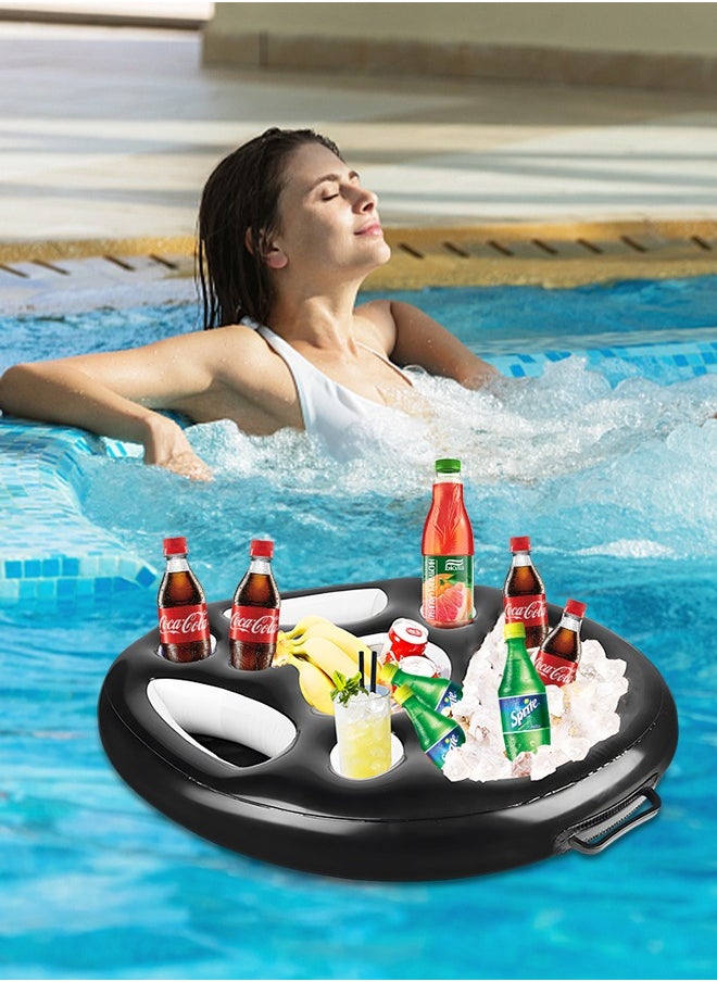 GROIC - Pool Drink Holder Floats Inflatable Floating Drink Holder Pool Floats, Floating Pool Tray for Food and Drinks, Swimming Pool Party Beach Accessories, Pool Drink Floats - Image 1