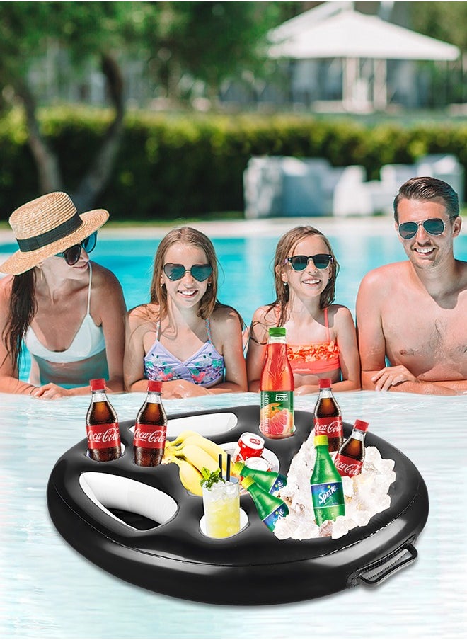 GROIC - Pool Drink Holder Floats Inflatable Floating Drink Holder Pool Floats, Floating Pool Tray for Food and Drinks, Swimming Pool Party Beach Accessories, Pool Drink Floats - Image 1