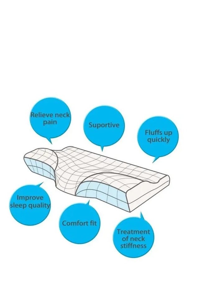 HT - Anti-Snoring Memory Foam Pillow, Comfortable Orthopedic Pillow for Neck Support and Shoulder Pain Relief, Side Sleeping Pillow with Washable Cover, by HT, Gray - Image 1