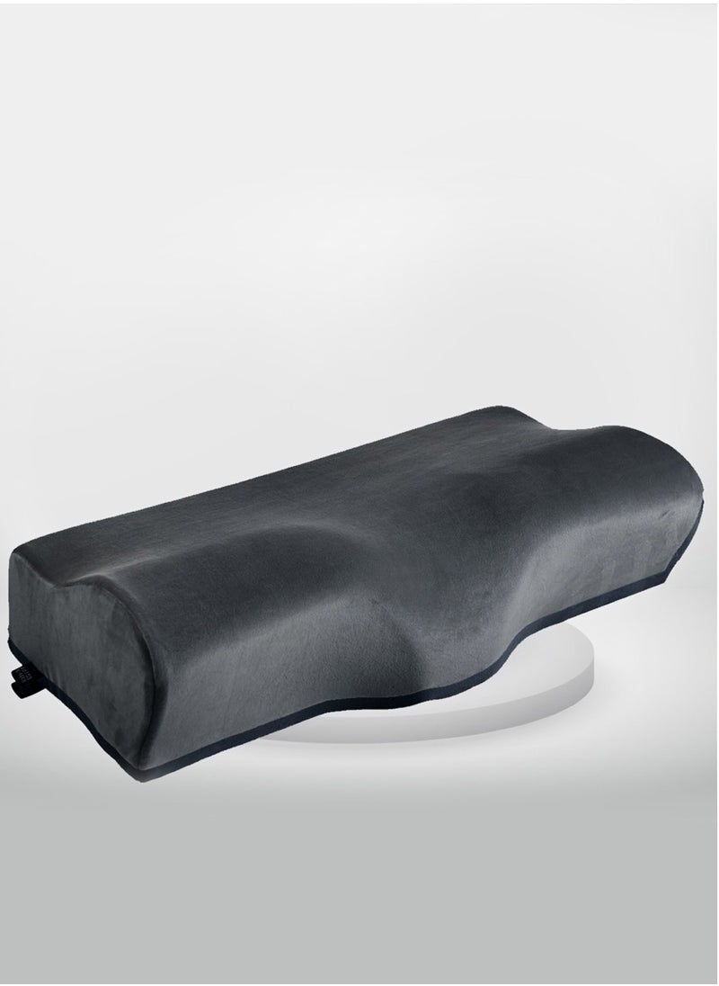 HT - Anti-Snoring Memory Foam Pillow, Comfortable Orthopedic Pillow for Neck Support and Shoulder Pain Relief, Side Sleeping Pillow with Washable Cover, by HT, Gray - Image 1