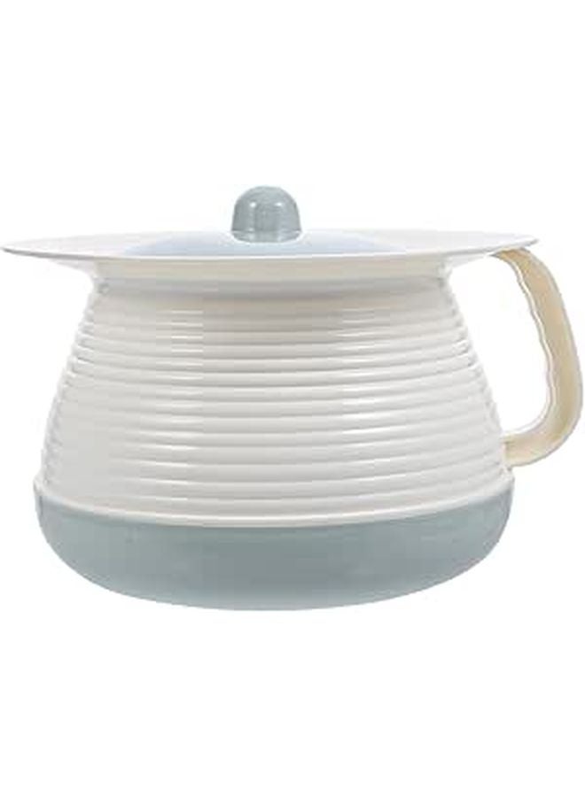 Portable Plastic Spittoon with Lid Lightweight Urinal for Home Travel and Patient Care Blue - Image 1
