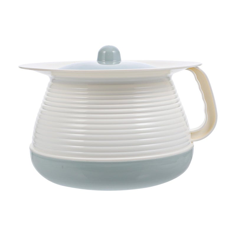Portable Plastic Spittoon with Lid Lightweight Urinal for Home Travel and Patient Care Blue - Image 2