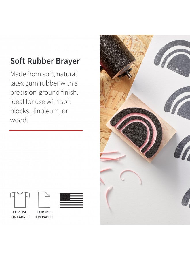 Speedball Deluxe Soft Rubber Brayer, 2.5-Inch - Image 3