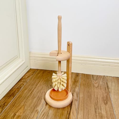 CRAKTH Wood Toilet Brush and Holder Set, Beechwood Toilet Bowl Cleaner Brush for Bathroom, Sisal Bristles Toilet Scrubber with Stand - Image 5