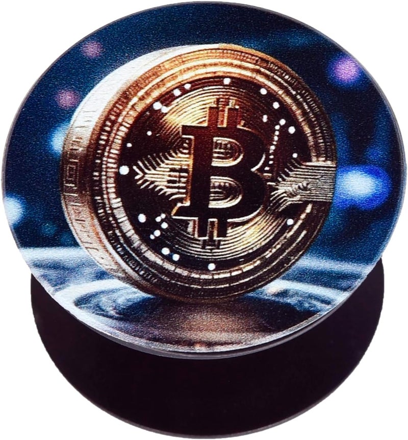 CryptoPOP (BTC2) - مقبض الهاتف المحمول وحامل الهواتف الذكية، حامل تمديد الهاتف الخلوي القابل للطي للهواتف والأجهزة اللوحية لعشاق العملات الرقمية في الإمارات العربية المتحدة - Image 1
