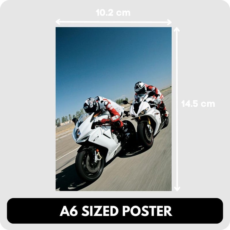 auraposter Bike Posters (Set of 40) | SuperBike Posters Royal Enfield, Jawa, Harley Davidson Vintage Motorbikes | Classic Motorcycle Retro Bikes | Glue Dots Included - Image 3
