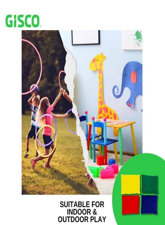 GISCO لعبة تعليمية للأطفال من جيسكو، عبارة عن أكياس فاصوليا على شكل مستطيل (مجموعة من 4 قطع) | متعددة الألوان | الشكل: مستطيل | مصنوعة من القطن | تُستخدم في التربية البدنية والألعاب الداخلية والخارجية للأطفال - Image 5