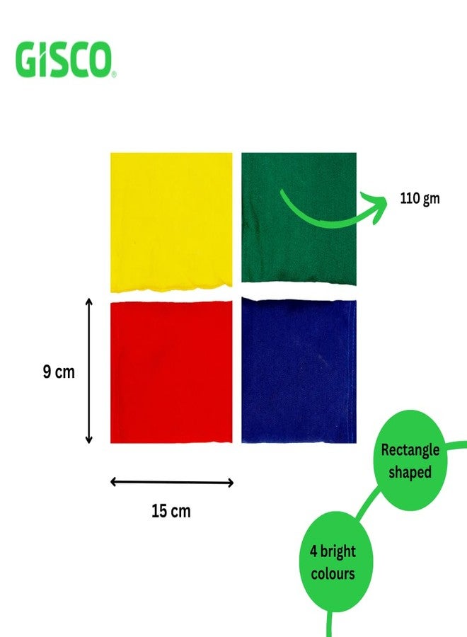 GISCO لعبة تعليمية للأطفال من جيسكو، عبارة عن أكياس فاصوليا على شكل مستطيل (مجموعة من 4 قطع) | متعددة الألوان | الشكل: مستطيل | مصنوعة من القطن | تُستخدم في التربية البدنية والألعاب الداخلية والخارجية للأطفال - Image 4