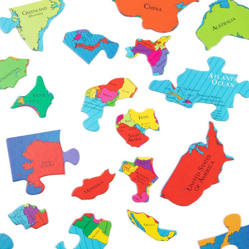 GeoToys GeoPuzzle, World Shaped Jigsaw Puzzles, 68 Pc Geography Puzzle, Geography Game & Map Puzzle, Jigsaw Puzzles for Kids Ages 6-9 Years Old, Stocking Stuffers for Kids - Image 4