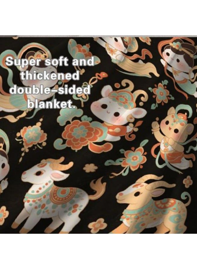 عام بطانية رقيقة من الفانيلا الكرتونية للأطفال والرضع (دافئة ومريحة، ومناسبة للنوم والألعاب) 70 سم * 100 سم - Image 5