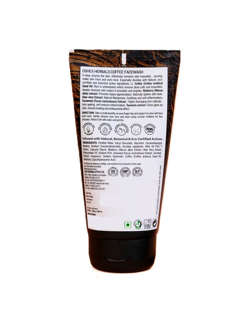 OSHEA Herbals Caffeine PRO Intense Skin Awakening Coffee Facewash 120 g - Image 2