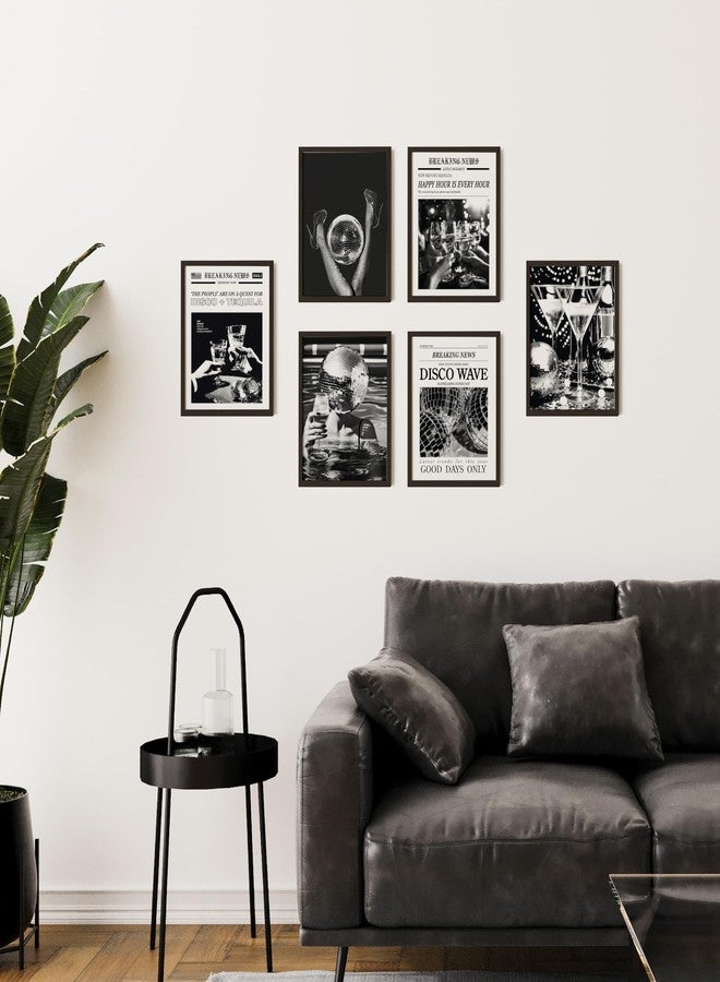 97 Decor ملصق كرة ديسكو عتيق من 97 ديكور - لوحة جدارية بالأبيض والأسود، طبعة تيكيلا من السبعينيات، صور جمالية عصرية مستوحاة من الصحف، ديكورات عربة بار عتيقة، ديكور ديسكو مميز لغرفة نوم فتاة مراهقة (8×10) - Image 5