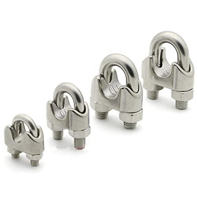 Wire Rope Clips U Type Clamp M2-M32, 304 Stainless Steel Wire Rope Clip Cable Bolts Rigging(M16*2) - Image 1