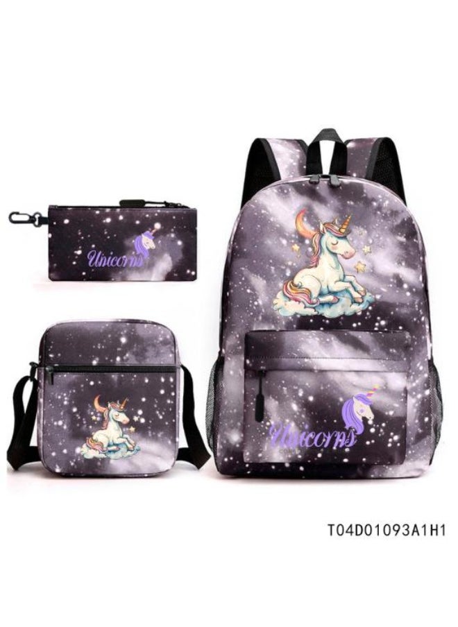 Generic Anime element backpack three-piece set, exquisite design, powerful storage to meet the needs - 633  - Image 1