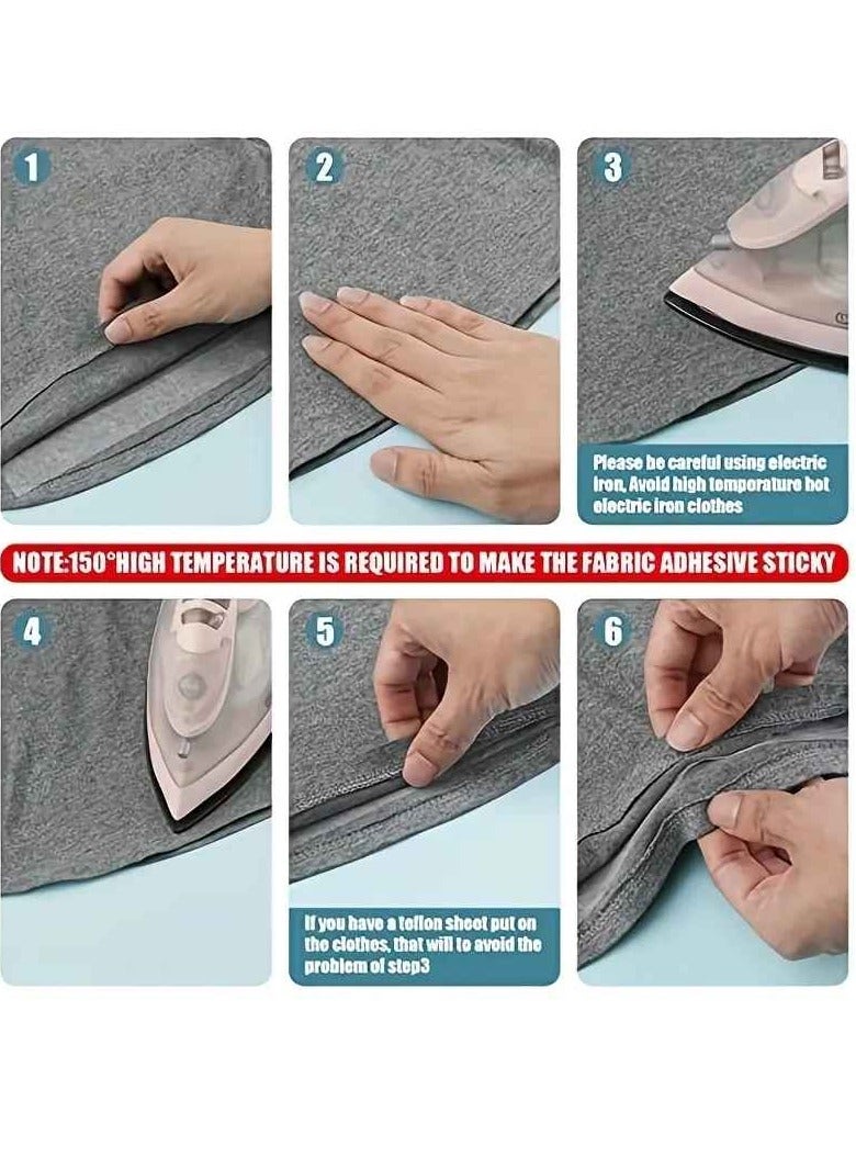 Generic Web Hemming Tape, Adhesive Fabric Hemming Iron On Tape, Double Side Roll Fabric Fusing Tape, Interlining Adhesive Fabric Tape For Trousers Clothes Jeans Garment Curtains, (1pc)  - Image 3