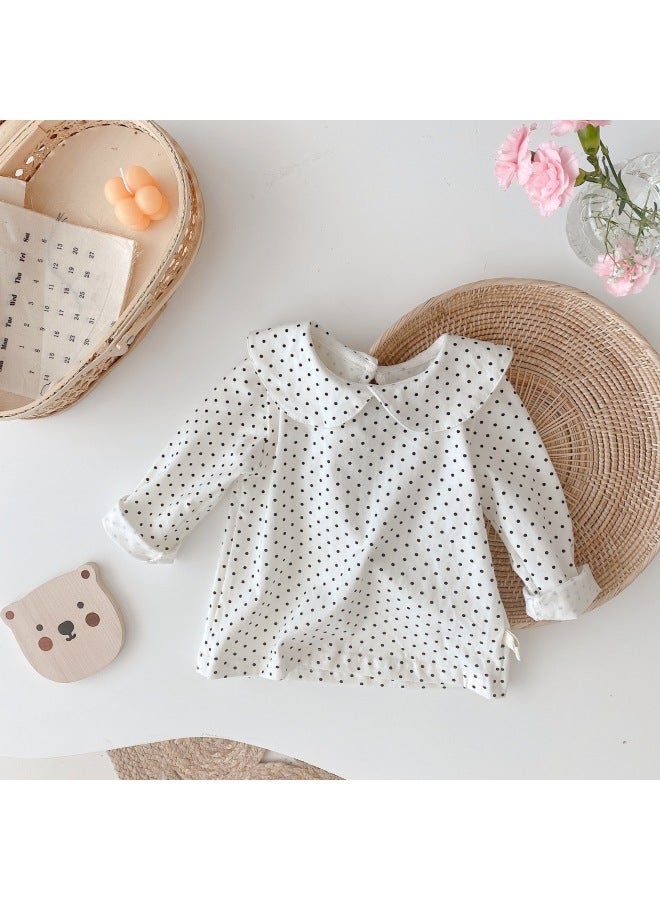 Children's Foreign Style Doll Shirt 0-3 Years Old Autumn Girl's Foreign Style Bottoming Shirt Baby Cute Long Sleeve T-shirt Tide My092