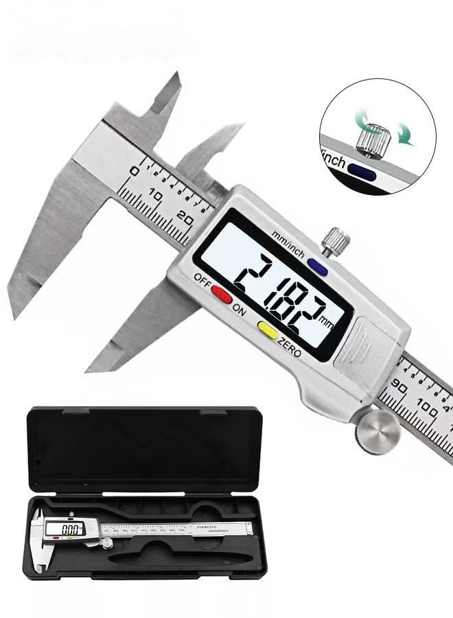 الرقمية LCD Vernier Calliper,150MM الفولاذ المقاوم للصدأ ميكرومتر أداة إلكترونية,المعدن متري قياس كاليبر لمهندس نجار - Image 1