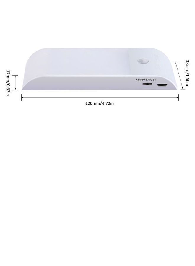 NIBEMINENT PIR Motion Sensor Light White 120 x 38mm  - Image 3