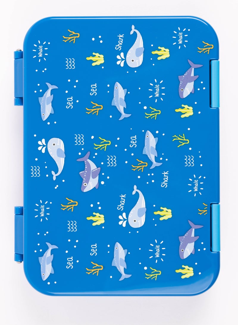 Cocobee Bento Lunch Box, 6 Adjustable Compartments - Blue - Image 3