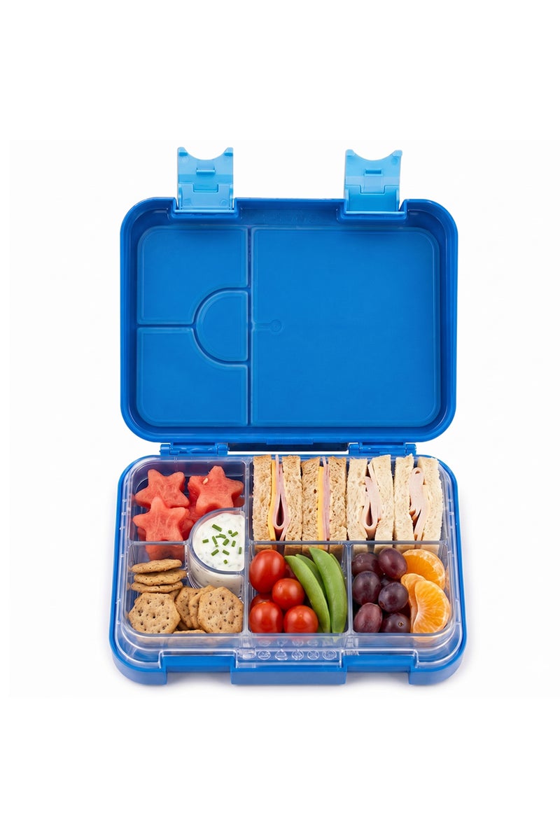 COCOBEE Kids Bento Lunch Box – 6 Compartments, Leakproof, Bpa Free, Microwave Safe – Blue - Image 3