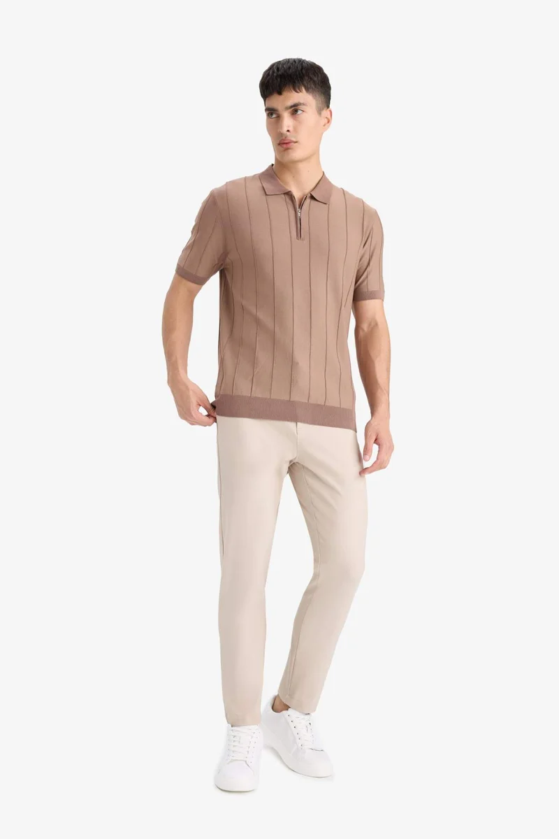 Defacto Standard Fit Knit Short Sleeve Polo T-Shirt