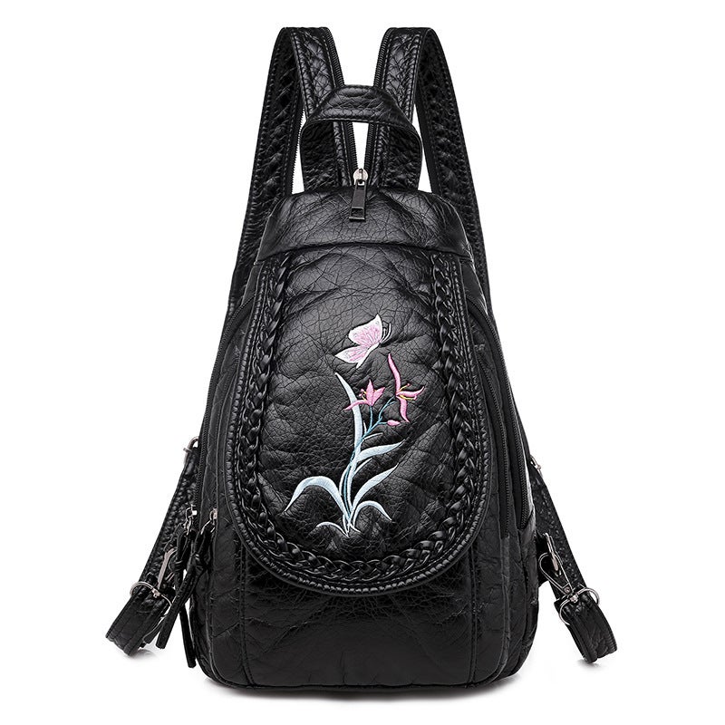 Small Backpack Multifunctional Chest Bag Shoulder Bag New Pu Soft Leather Backpack Korean Style Fashion Women'S Backpack - Image 1