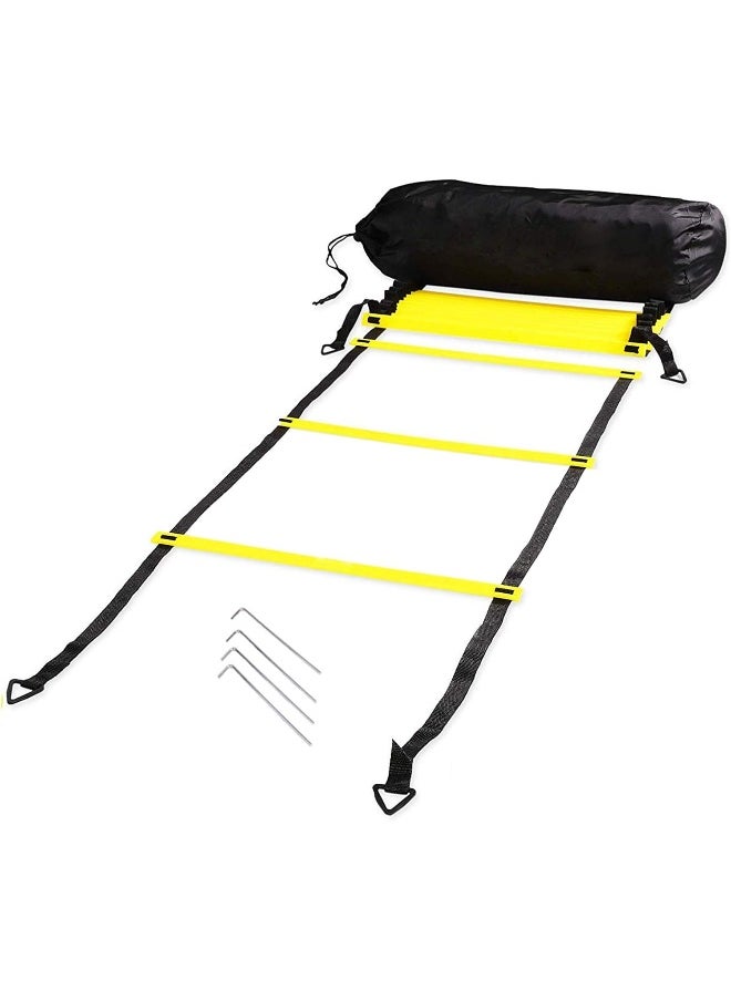 Meijunter Meijunter Speed Agility Ladder - 6M 12-Rung Agility Ladder and 4 Metal Pegs Kids Adults Football Speed Training Equipment  - Image 4
