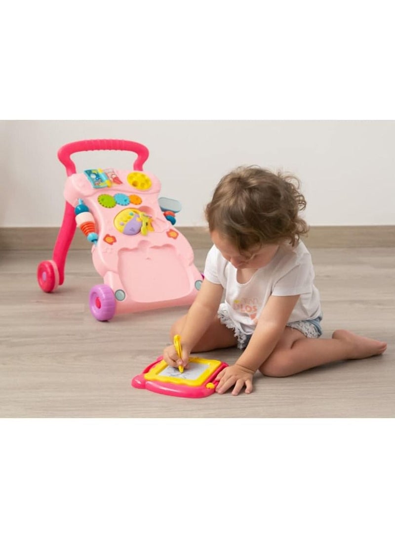مشاية اطفال متعددة الوظائف 3×1 مع اضواء و موسيقى , لعبة مسلية للاطفال و لتعلم المشى و الحركة مع لوح رسم - Image 5