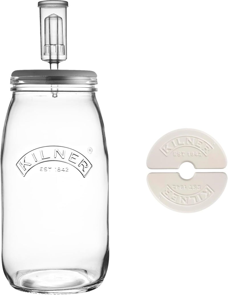 Kilner 3L Fermentation Set with Silicone Lid and Accessories - Image 1