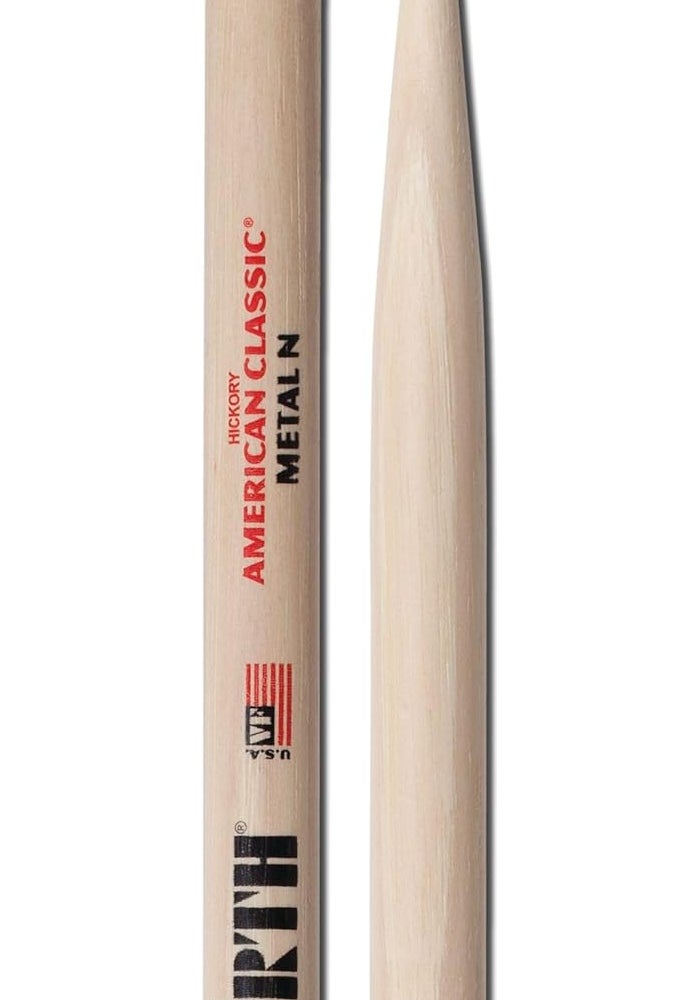 Vic Firth عصا الطبول فيك فيرث كلاسيك ميتال من خشب الهكوري الأمريكي برأس نايلون - Image 1