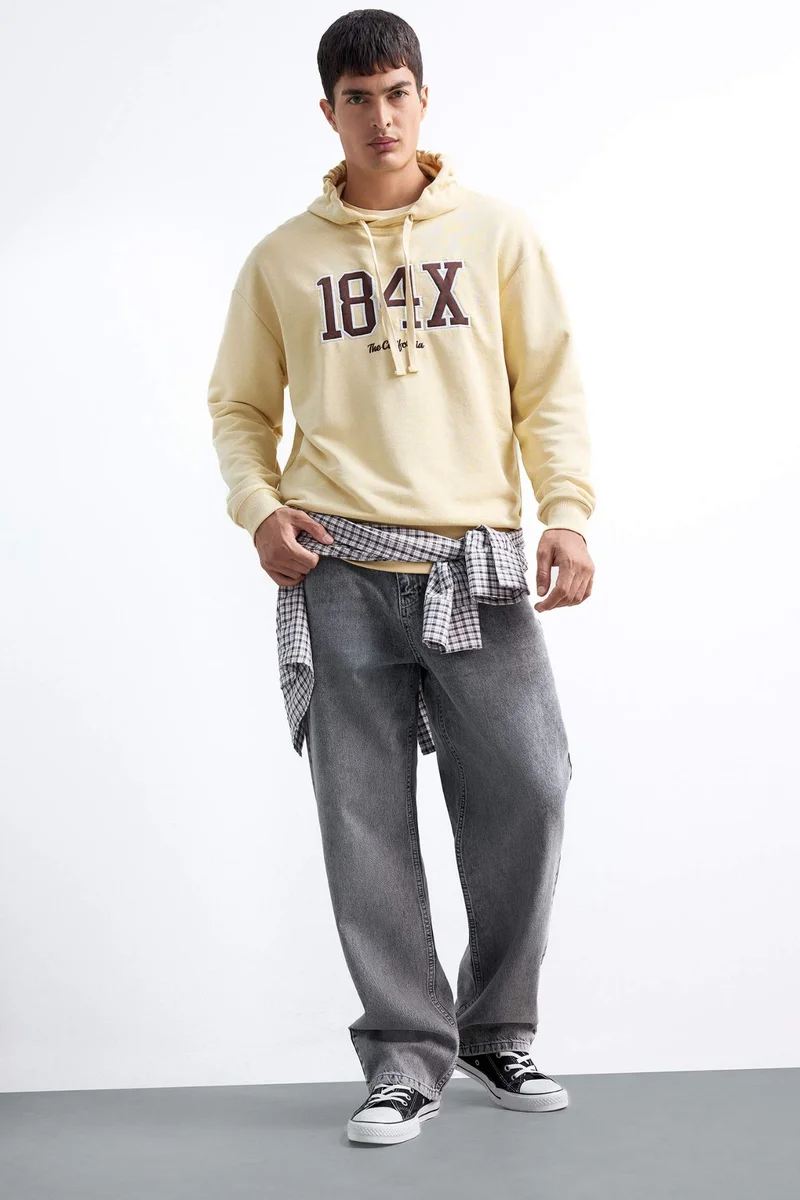 DeFacto Boxy Fit Printed Sweatshirt