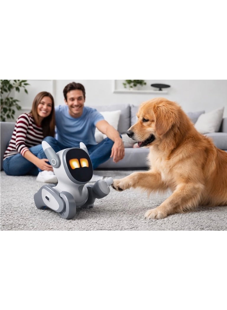 Loona Smart AI Pet Robot with Charging Dock | Voice Control | Interactive Companion | Rechargeable | Grey - Image 2