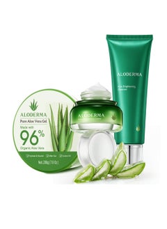 Aloderma Basic Aloe Brightening Skin Care Set - 4 Pieces - Cleanser x 2pcs, Cream, 200g Aloe Vera Gel - pzsku/Z76BFD691C7C7F7C16EC6Z/45/1741024337/9e3aca25-84cf-4ce5-bde5-39875e50149e